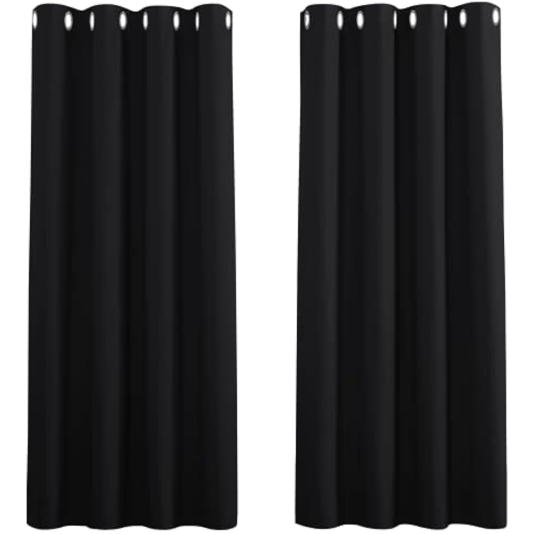 PONY DANCE Blackout Eyelet Curtains – Thermal Insulated 45 Inch Drop, 2 Panels