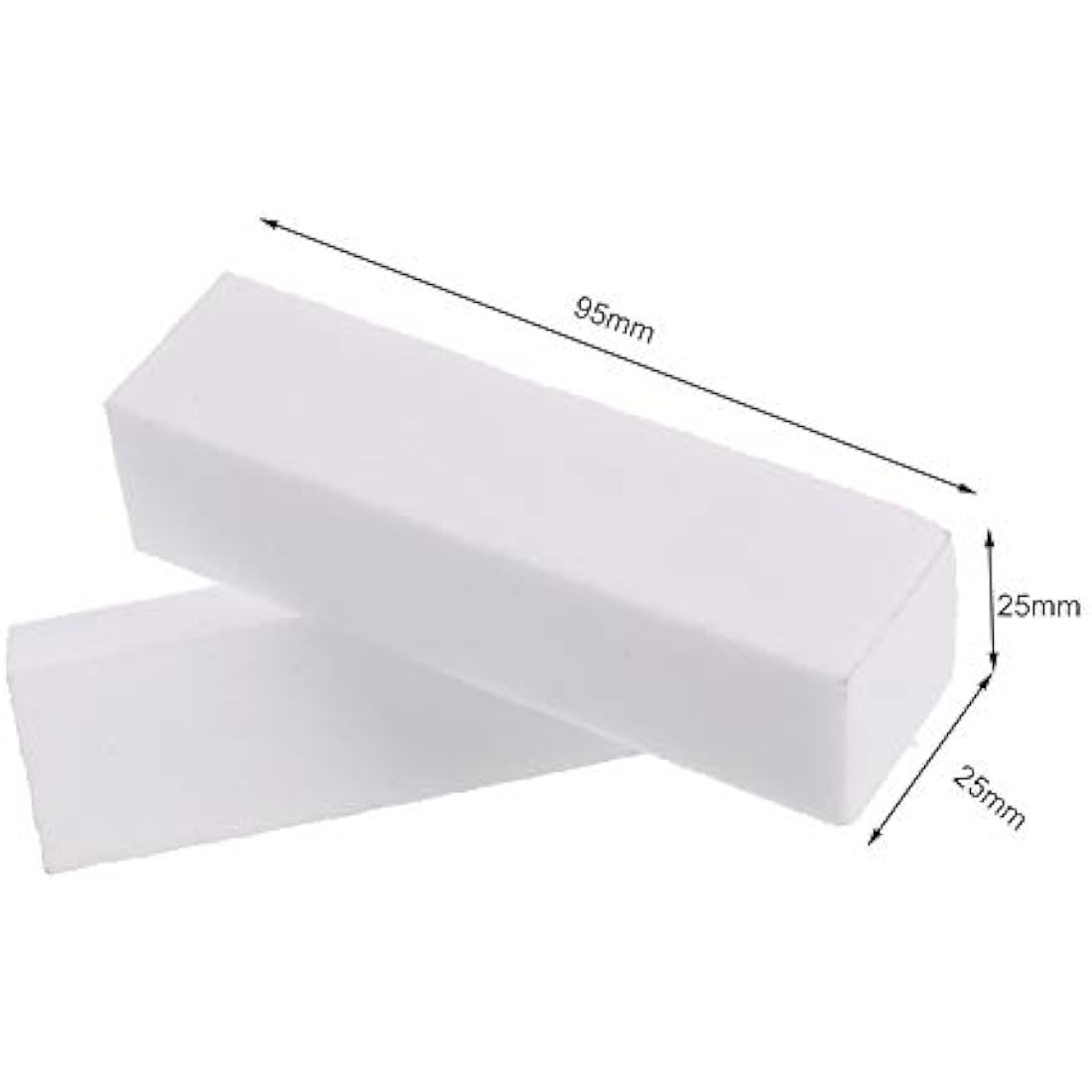 Metagio 10 Pcs White Nail Buffer Sanding Blocks for Acrylic & Natural Nails