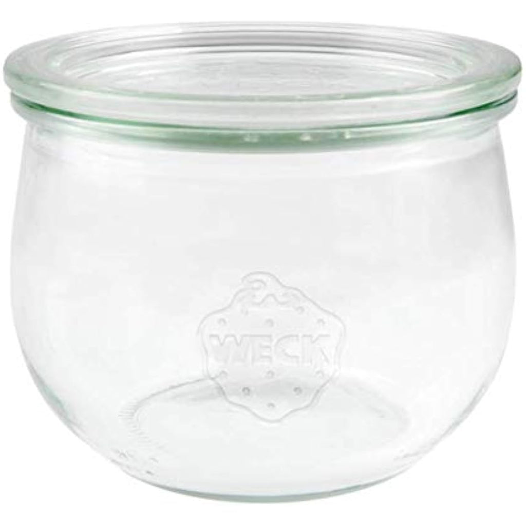 Weck 744 Tulip Jars – Set of 6 German Glass Preserving Jars, 580ml
