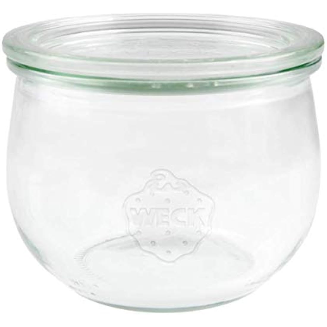 Weck 744 Tulip Jars – Set of 6 German Glass Preserving Jars, 580ml