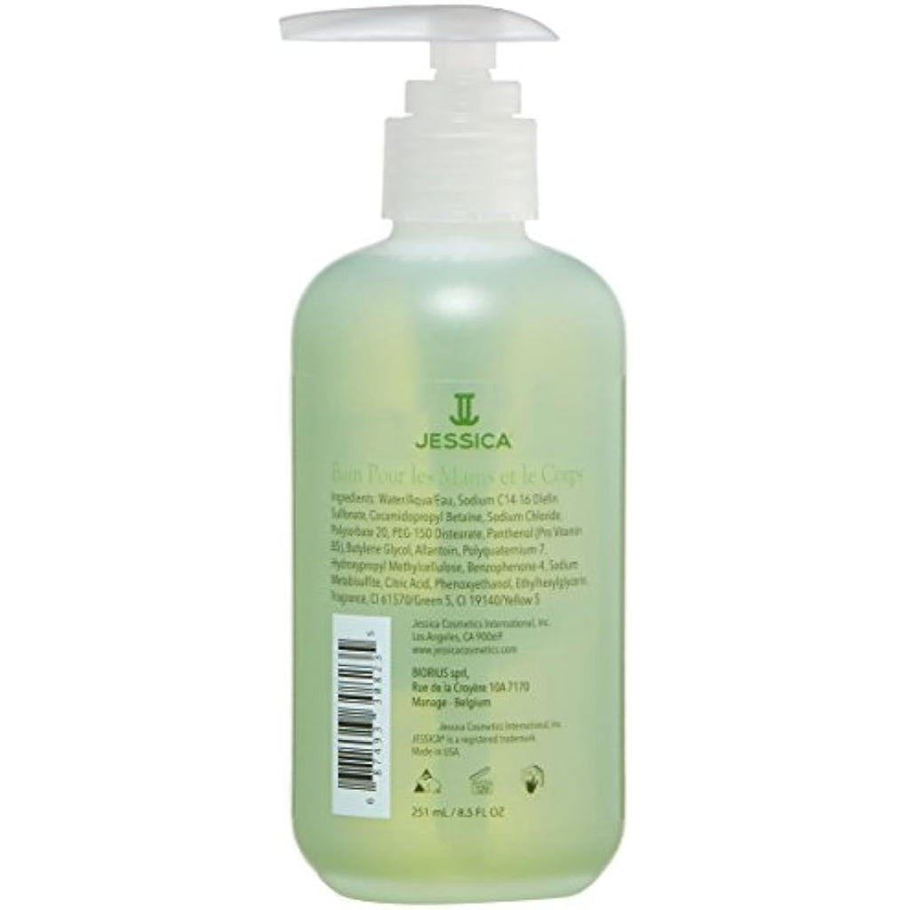 JESSICA Lemongrass Hand and Body Bath – Refreshing Soap-Free Gel, 251ml