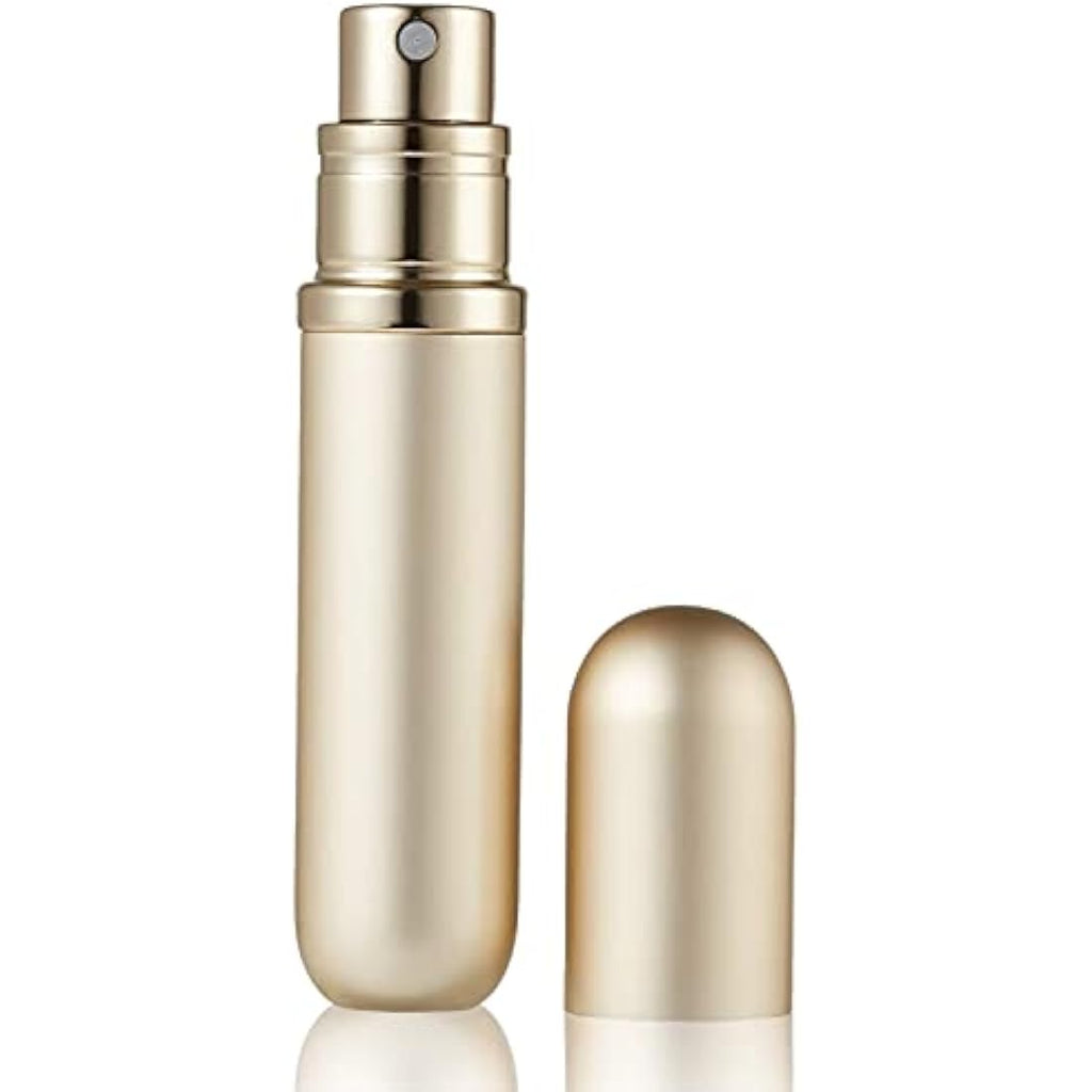 BRARIOS Refillable Perfume Atomiser – 5ml Portable Travel Spray, Gold