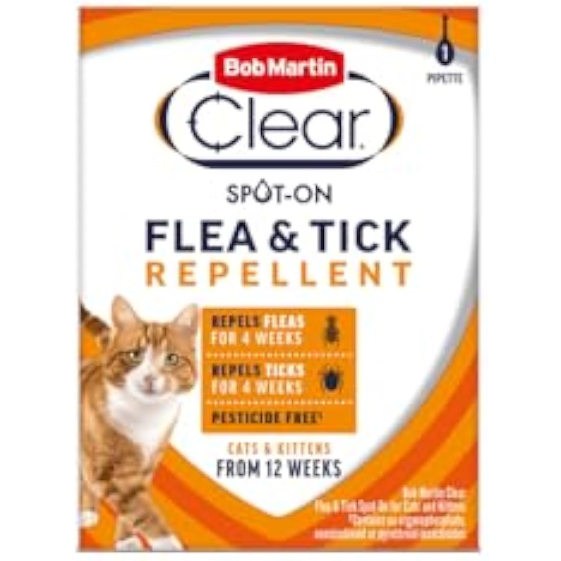 Bob Martin Clear Flea and Tick Spot On Treatment for Cats and Kittens