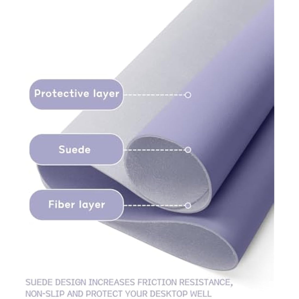 YSAGi PVC Leather Desk Pad – Large Waterproof Mouse Mat, Lavender