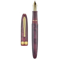 Hong Dian N9 Fountain Pen | Wine Red Acrylic with Long Leaf Medium Nib