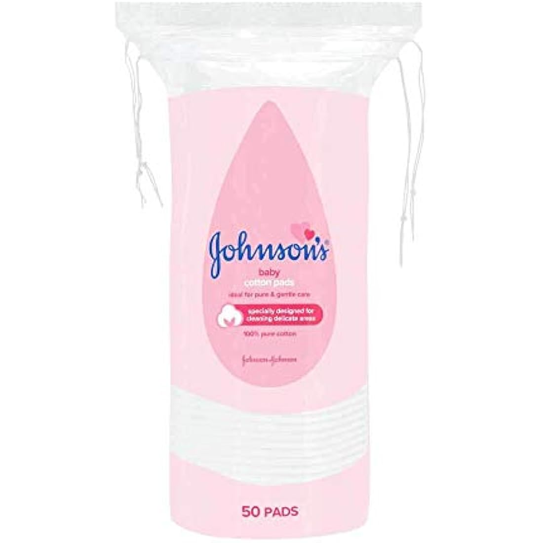 Johnson's Baby Cotton Pads – Hypoallergenic Gentle Cleansing (150 Count)