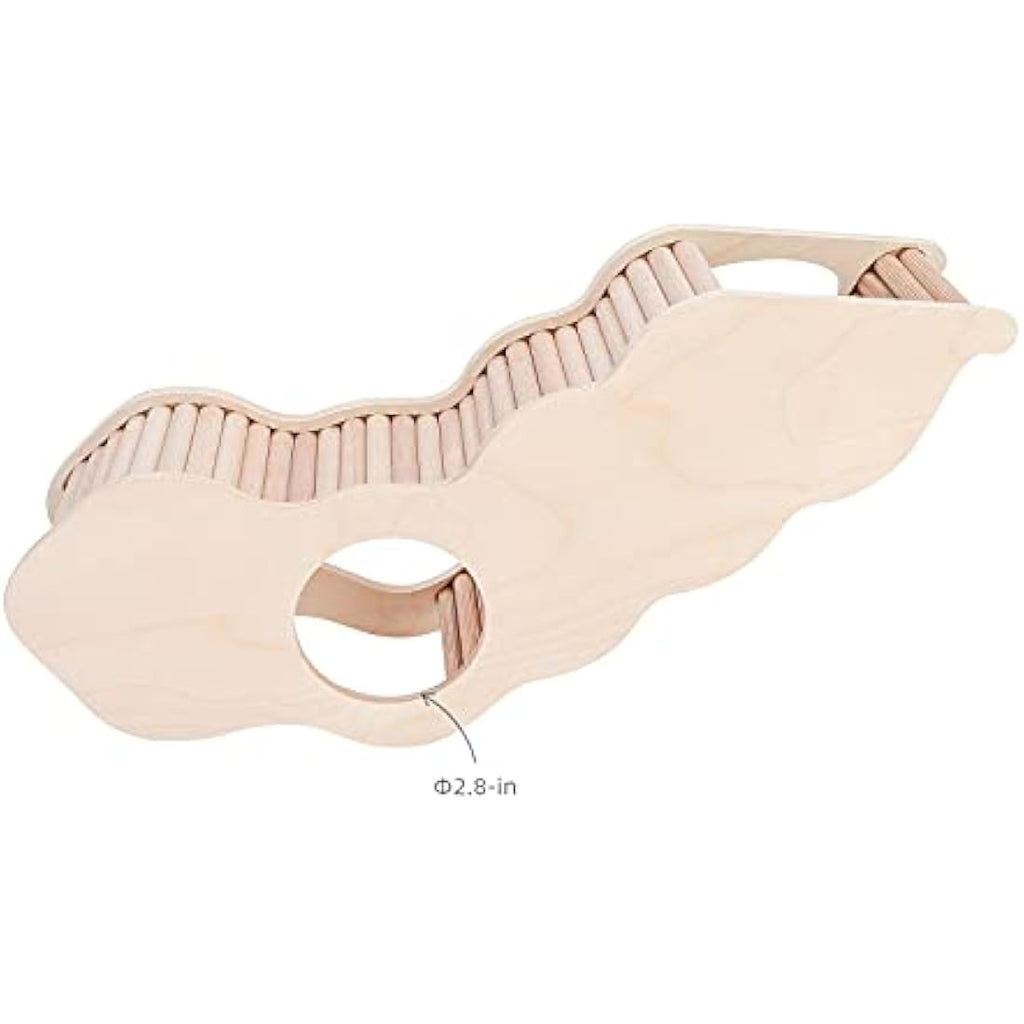 Niteangel Wooden Hamster House with Climbing Ladder Hideout for Small Pets