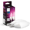 Philips Hue Smart LED E14 Bulbs – Colour Changing B39 Candle 2-Pack