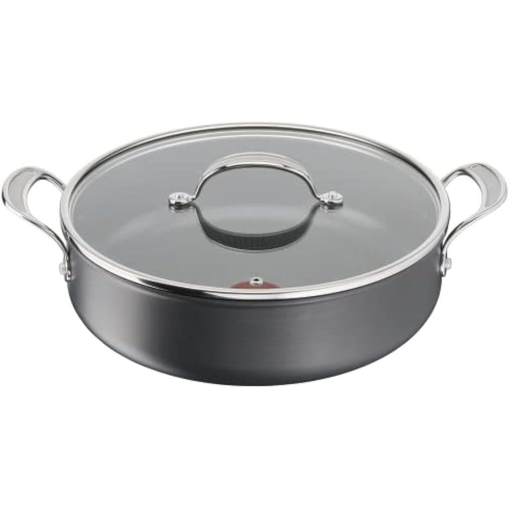 Tefal Jamie Oliver Hard Anodized Non-Stick Shallow Pot, 30cm, 5.4L