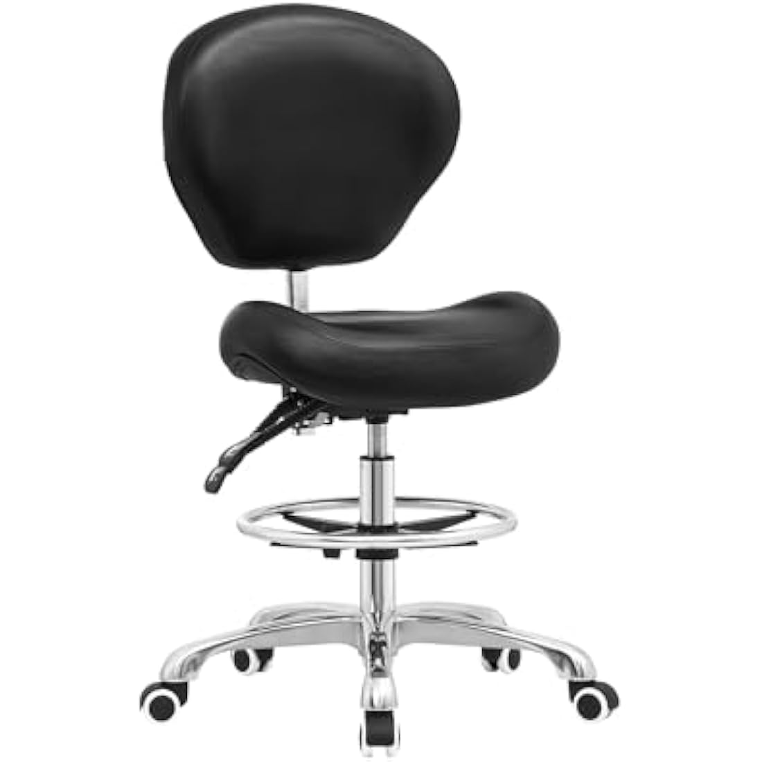 Kaleurrier Ergonomic Drafting Chair – Adjustable Swivel Stool with Backrest