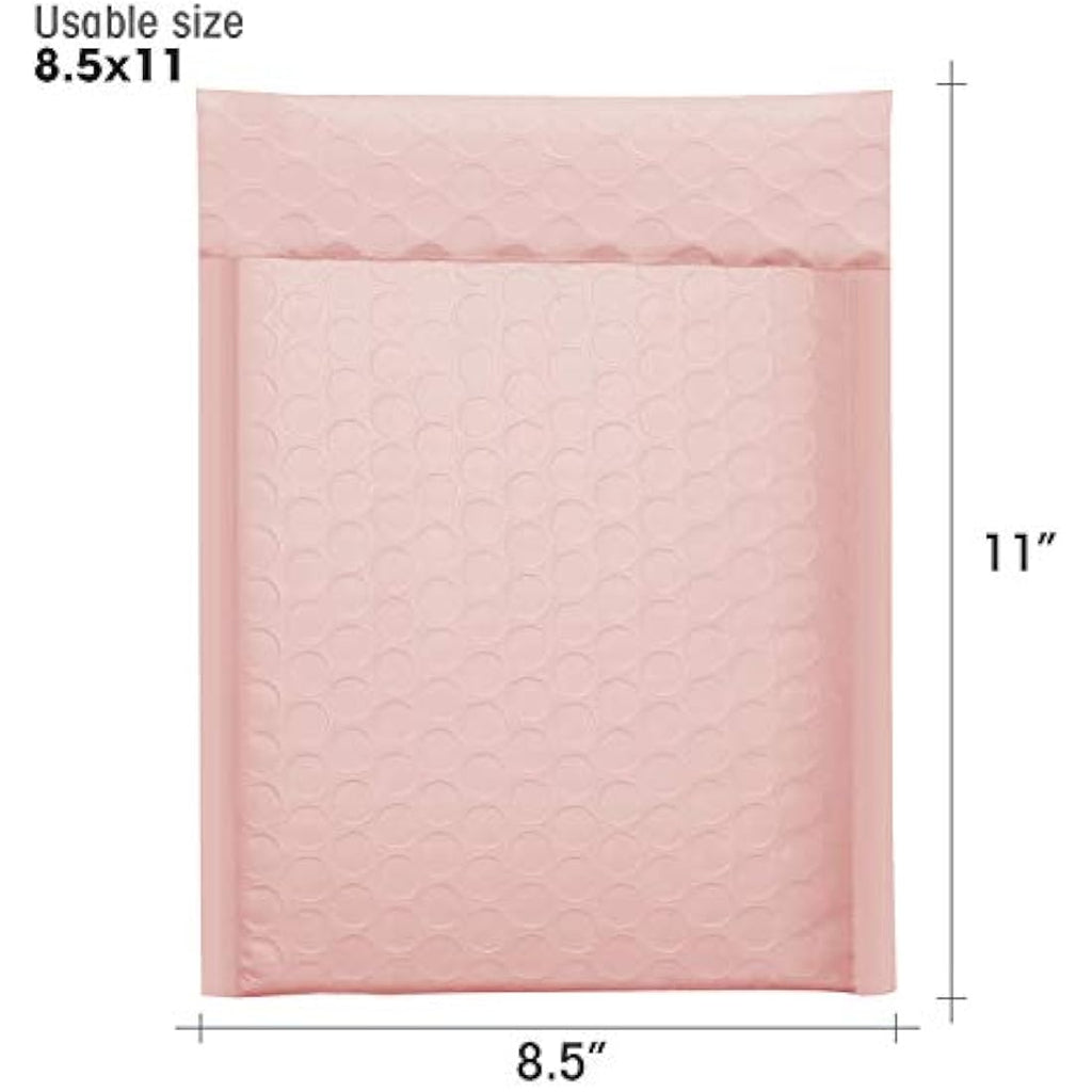 Switory Pale Pink Bubble Mailers | 21.6x28cm Padded Envelopes - 25 Pack