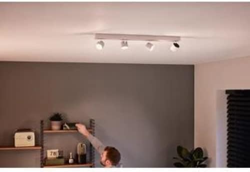 Philips Star WarmGlow Dimmable LED Spotlight | 4-Light White Ceiling Lamp
