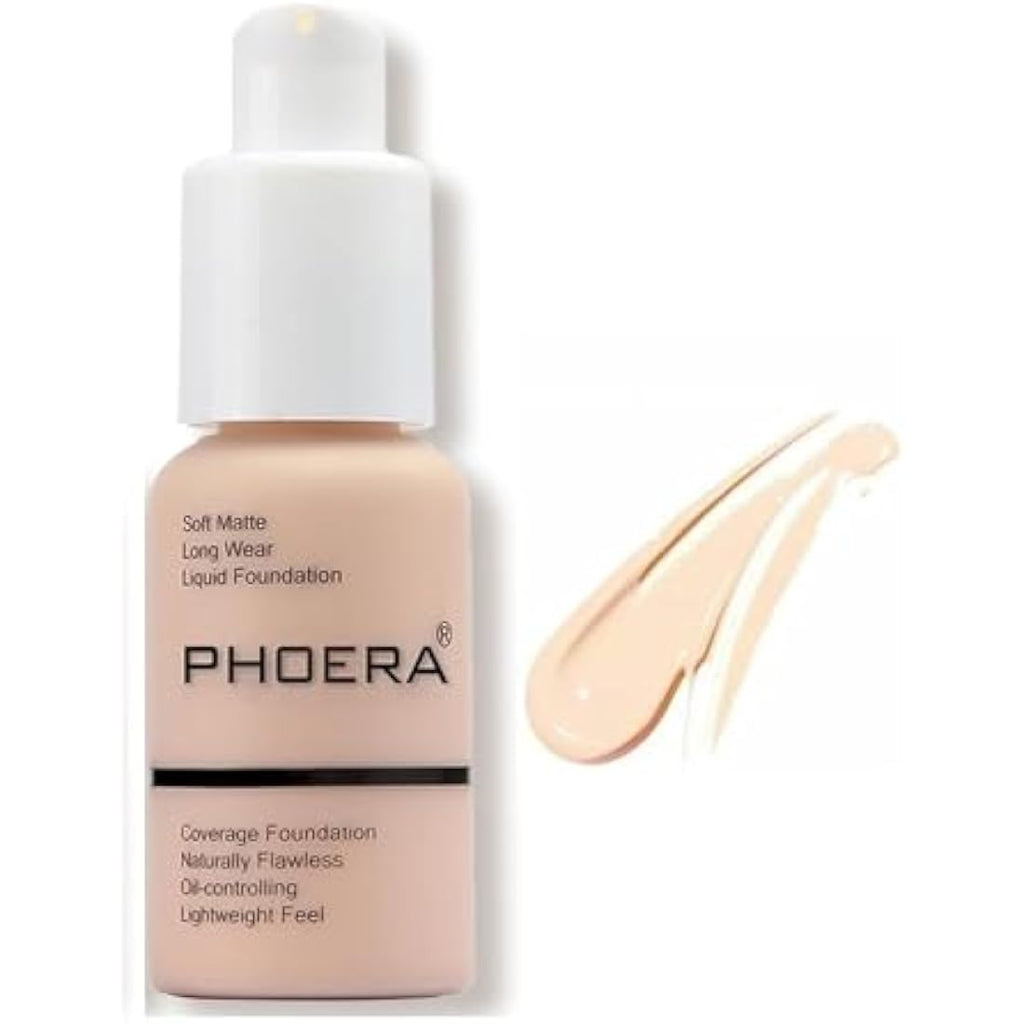 Phoera Full Coverage Matte Foundation - Long Lasting Oil Control (F101)