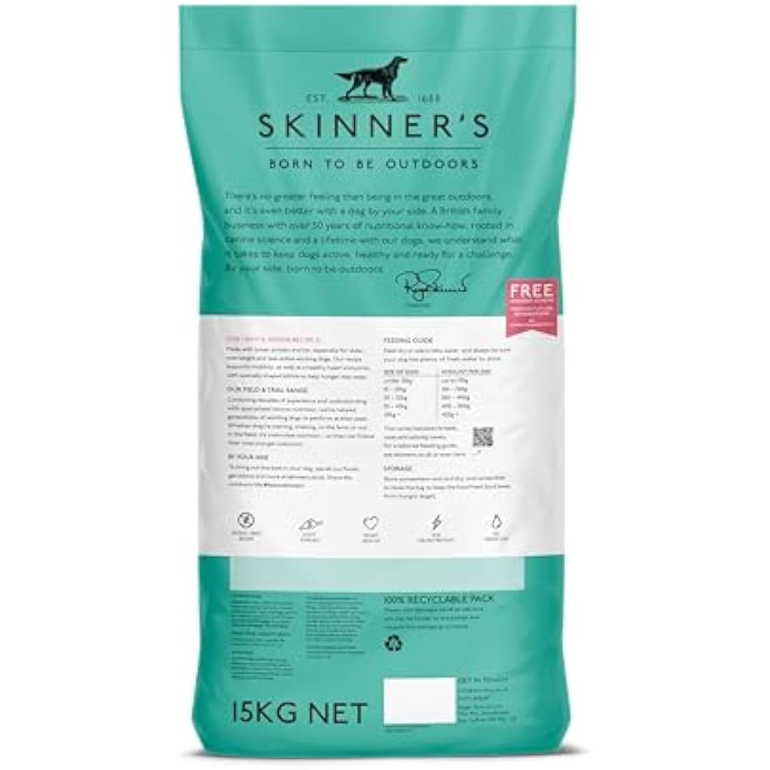 Skinner’s Field & Trial Light & Senior Dry Dog Food - Chicken, 15kg