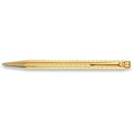 Caran d'Ache Chevron Ballpoint Pen – Gilt Finish Solid Brass Body