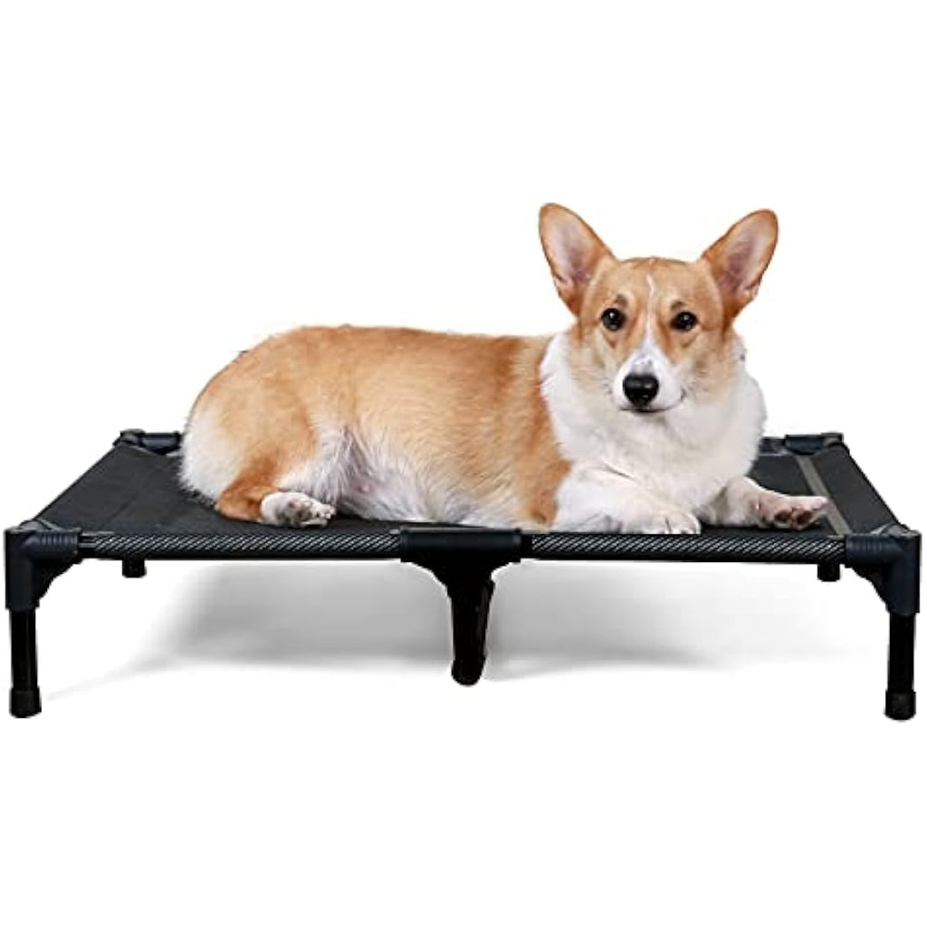 ANWA Elevated Dog Bed – Large Raised Outdoor Pet Cot with Teslin Mesh