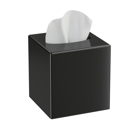Tissue Box Cover - Modern Square Facial Tissue Holder, Sleek Acrylic Design - image 1