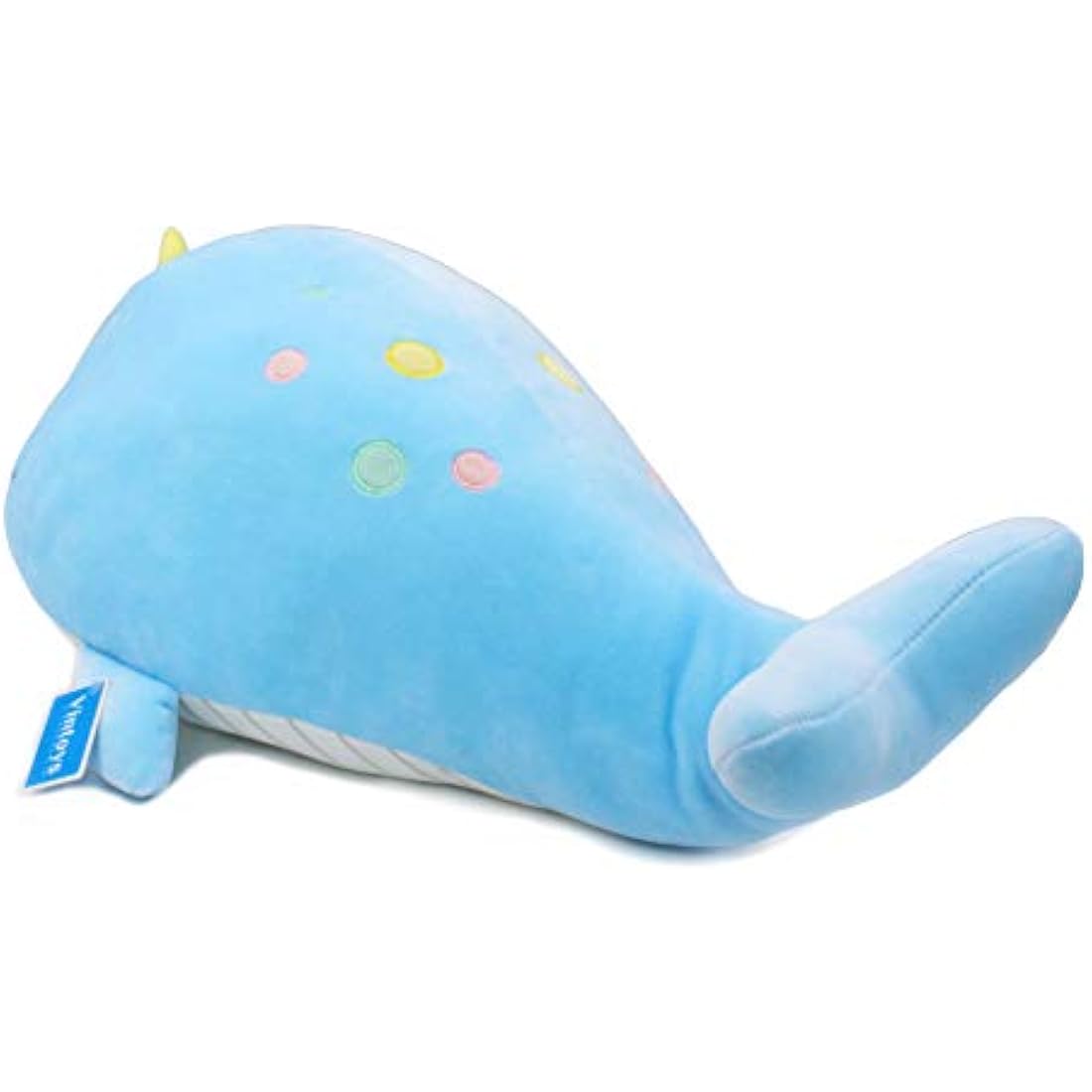 Vintoys Narwhal Unicorn Whale Plush Toy – 21" Blue Soft Hugging Pillow