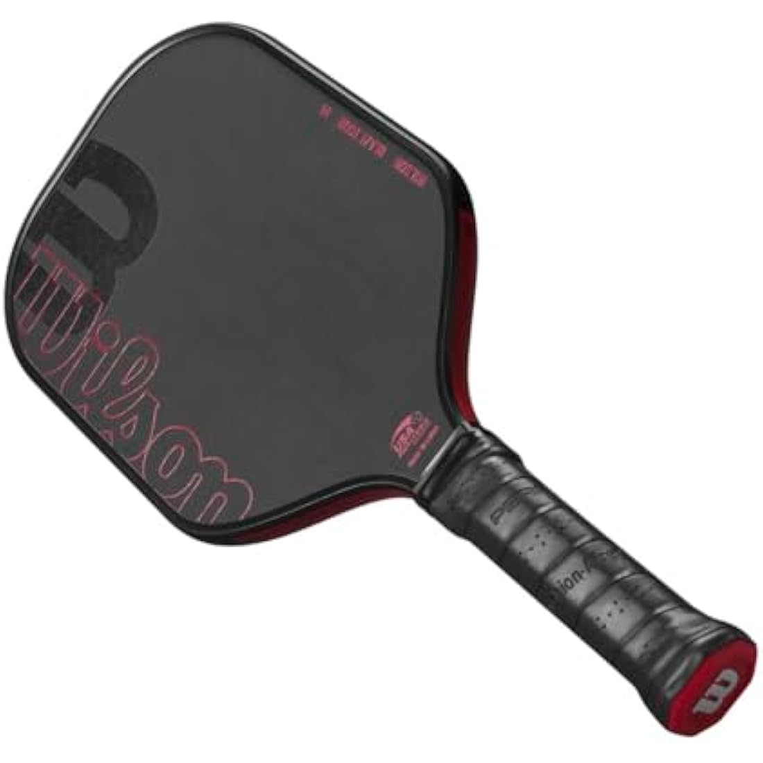 Wilson Blaze Tour 16 Pickleball Paddle – Raw Carbon Fiber, Black/Red