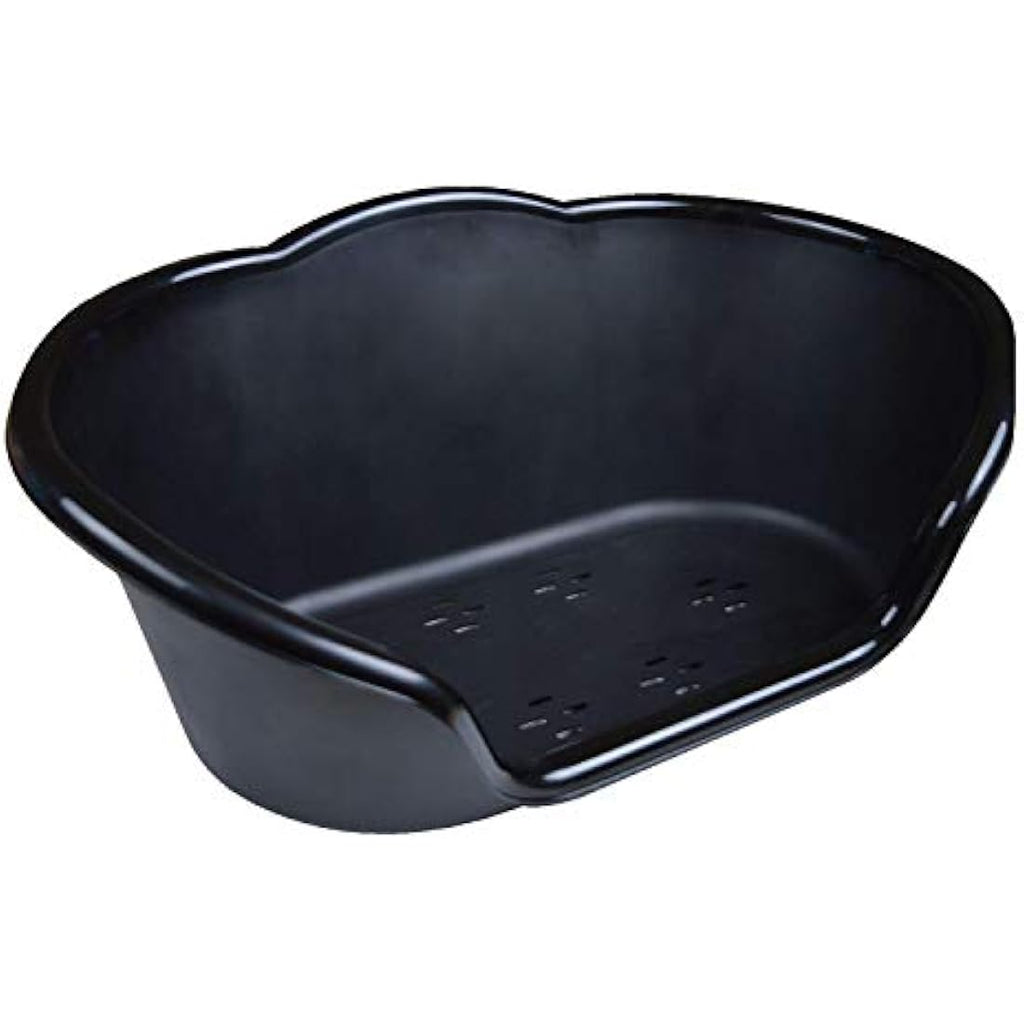 Small Plastic Pet Bed – Waterproof Dog & Cat Basket, Black