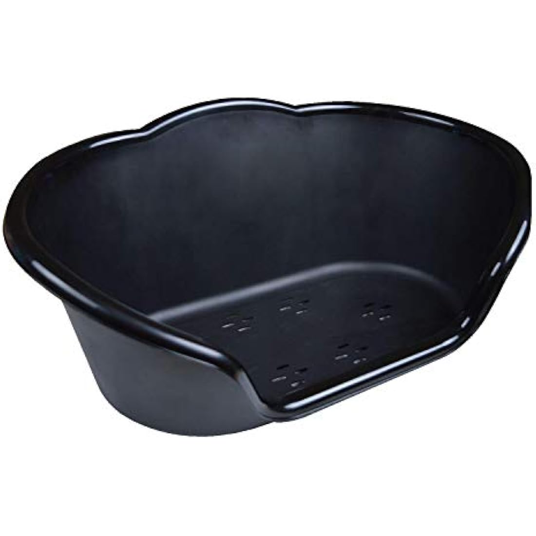 Small Plastic Pet Bed – Waterproof Dog & Cat Basket, Black