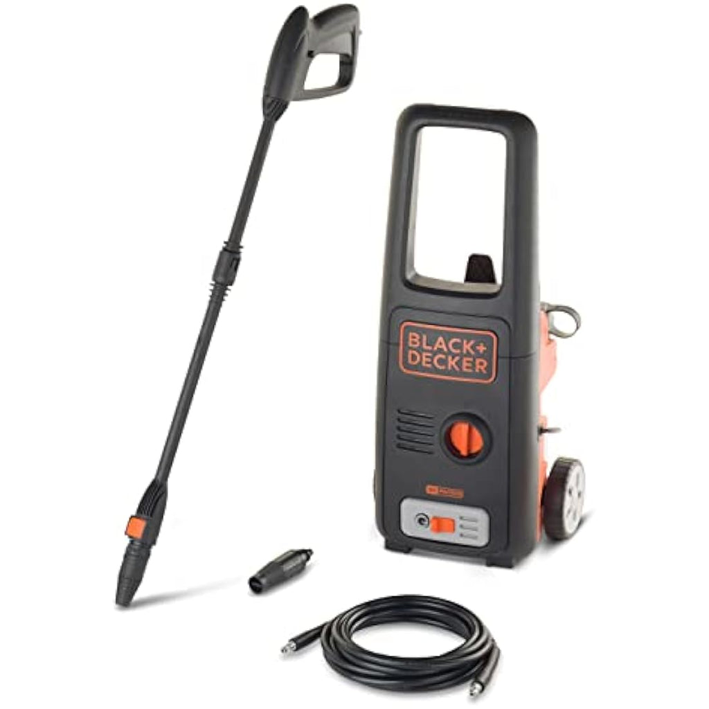 BLACK+DECKER Pressure Washer – 120 Bar 1500W with 6m Hose & Nozzles