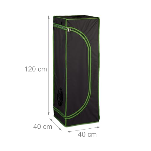 Relaxdays Grow Tent – Reflective Mini Greenhouse, 120 x 40 x 40 cm