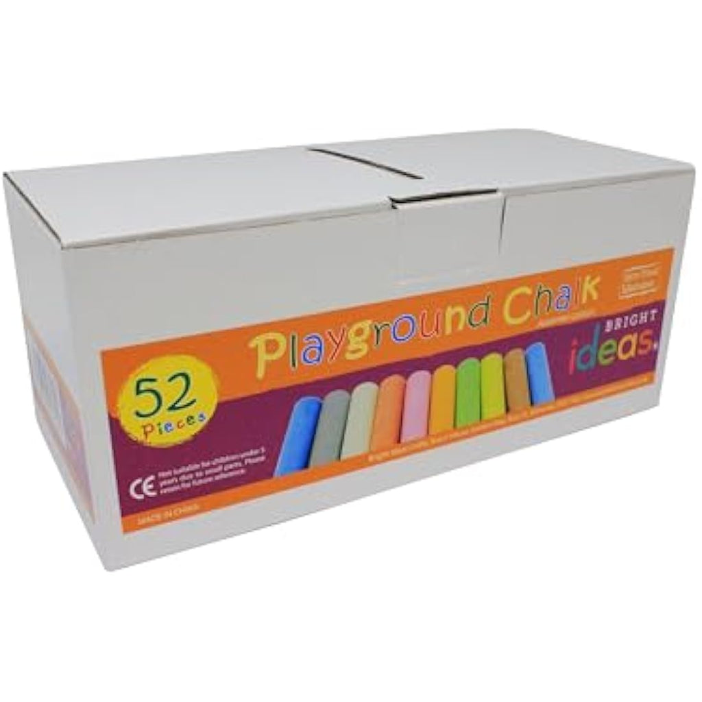 Bright Ideas Giant Playground Chalk – 52 Assorted Washable Chalks