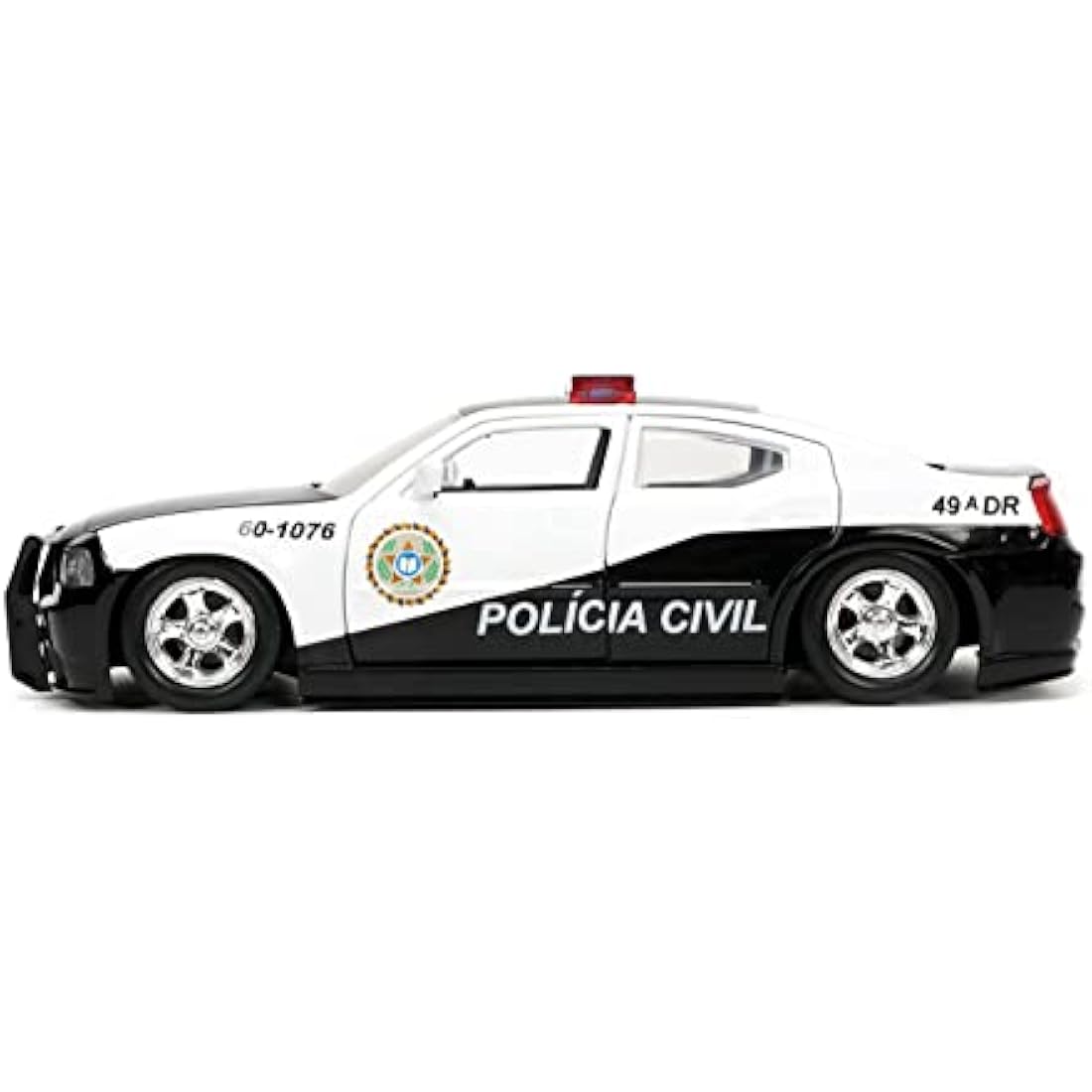 Jada 33665BK Diecast Collectible Miniature Car, Black/White Model