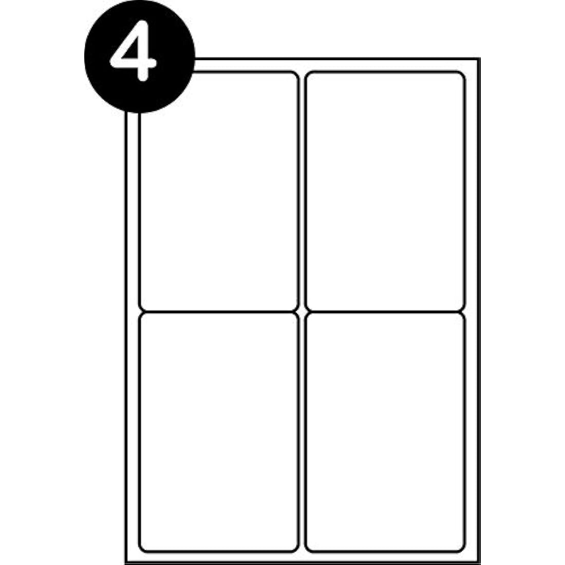 SmithPackaging A4 Address Labels | 4 Per Sheet | 100 Sheets (400 Labels)
