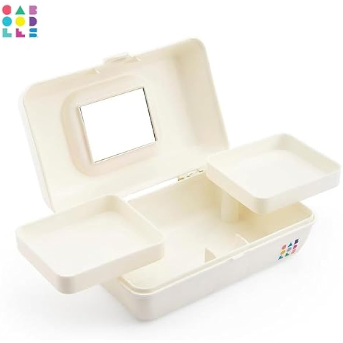 Caboodles Pretty in Petite Makeup Organizer – Two-Tone White Travel Case