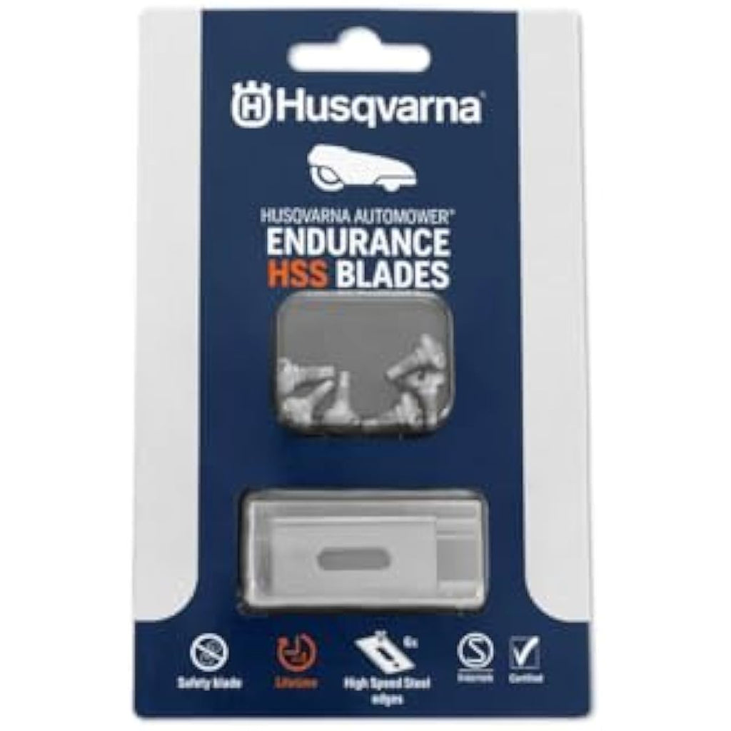Husqvarna Automower Endurance Blades – Carbon Steel Slotted (6 Pack)