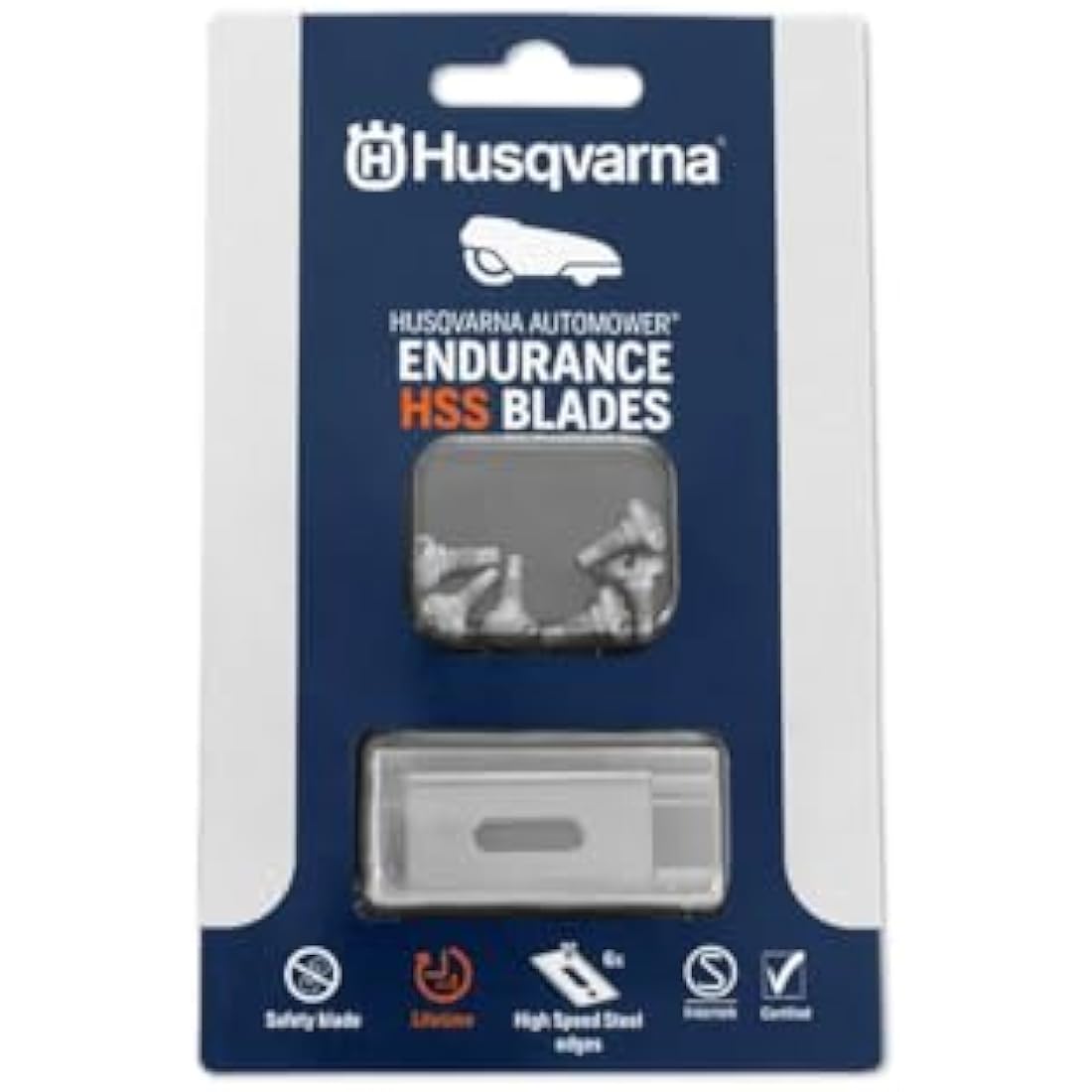 Husqvarna Automower Endurance Blades – Carbon Steel Slotted (6 Pack)