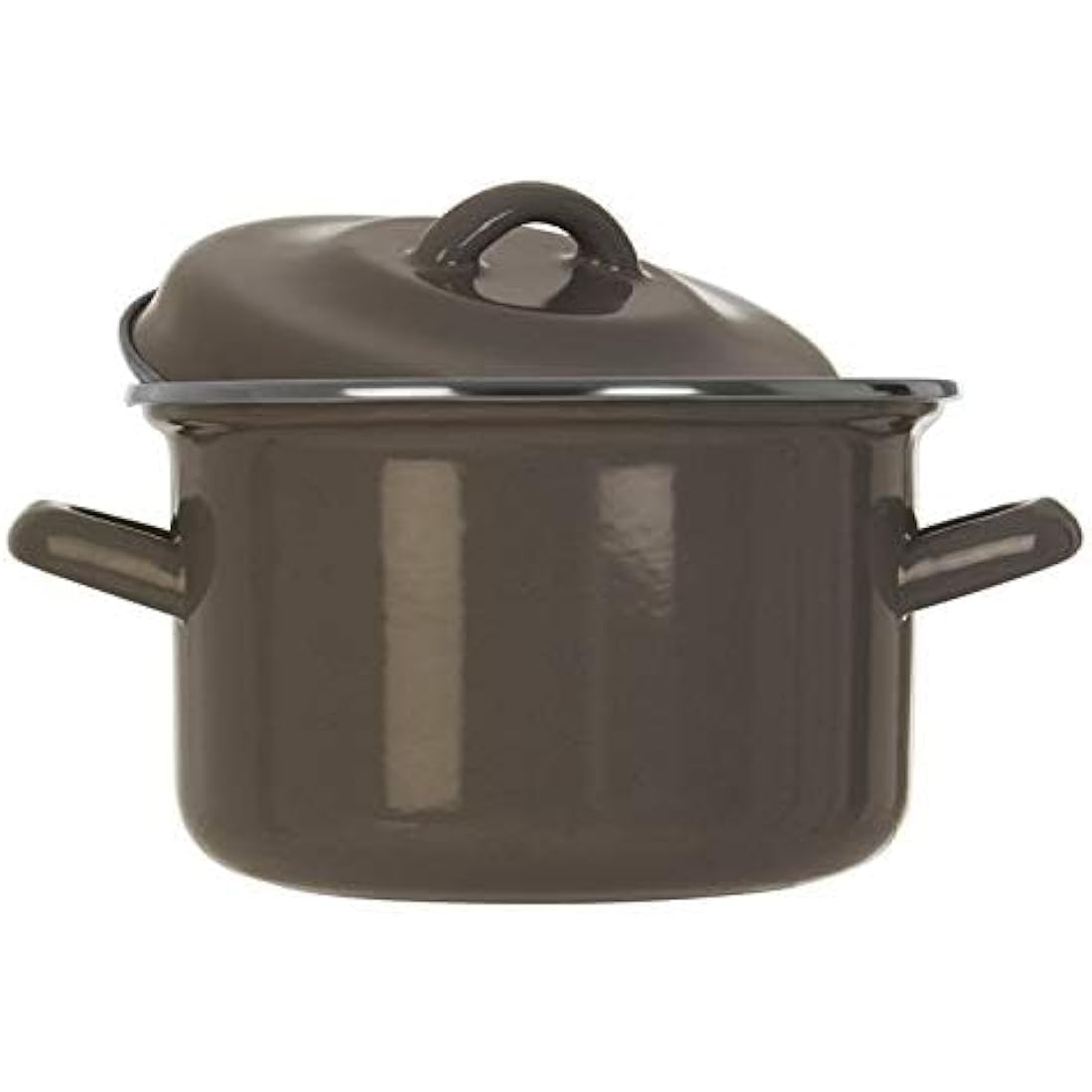 Jolof Store Enamel Casserole Dish with Lid – 2L Grey Cooking Pot