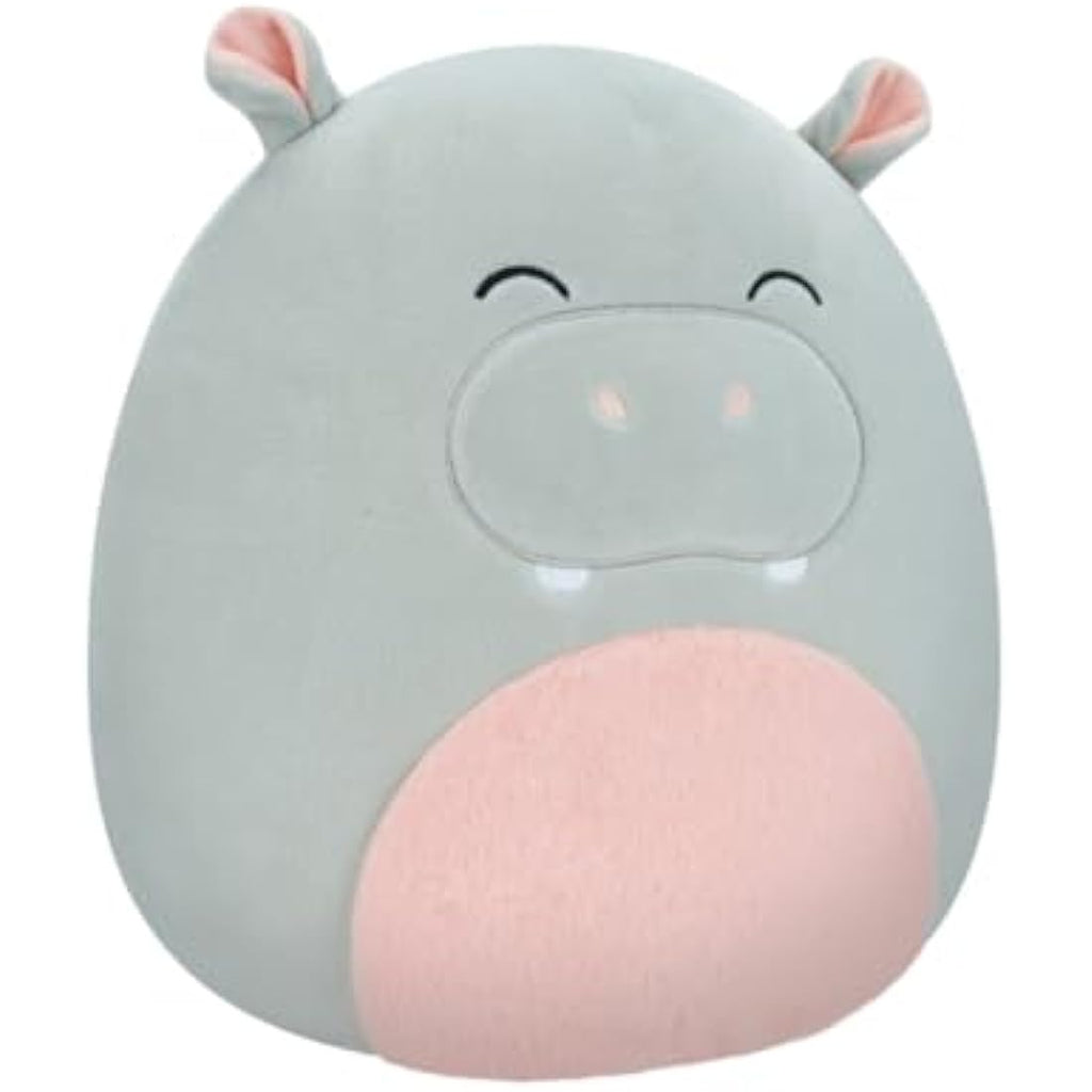 Squishmallows Harrison the Grey Hippo – 12-Inch Medium Plush Toy