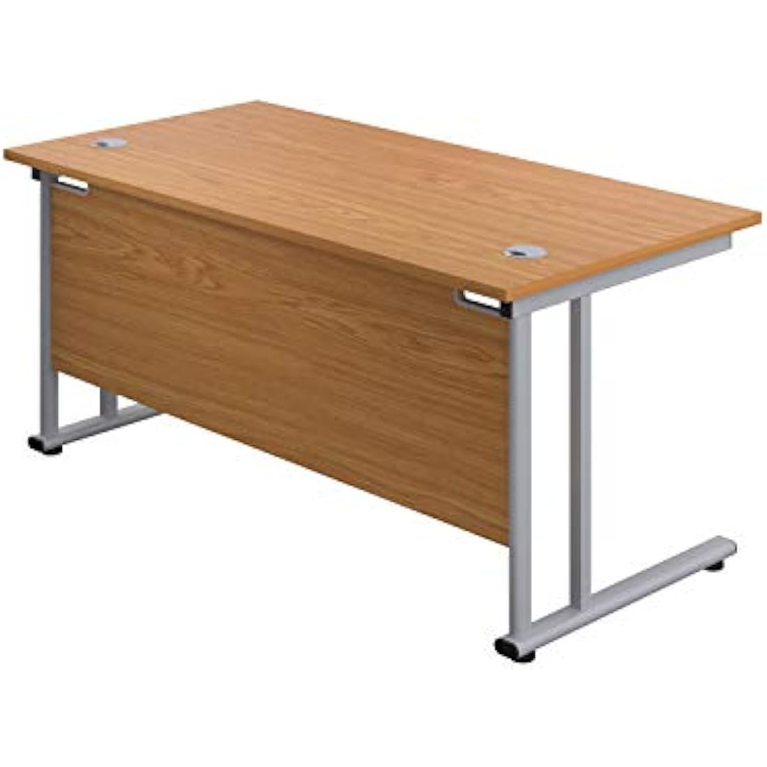 Office Hippo Bürotisch – Freitragender Schreibtisch, Eiche, 140x80cm