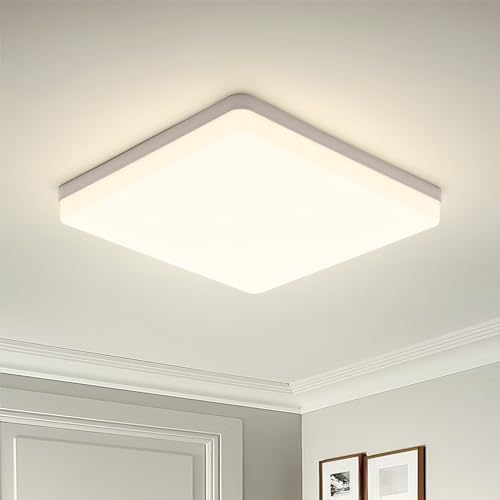 Yafido 48W LED Square Ceiling Light – 4000K Natural White IP44 Waterproof