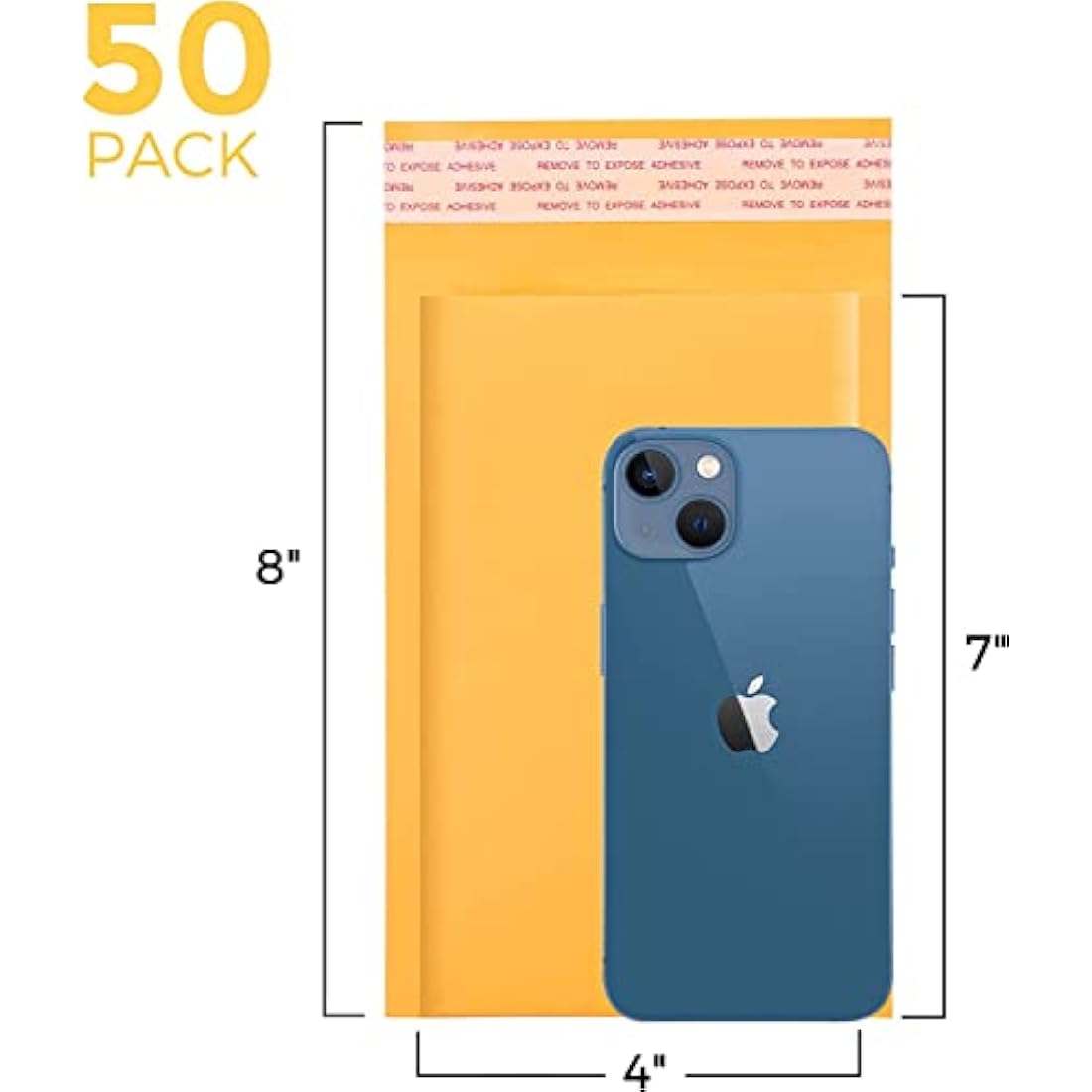 Switory Yellow Kraft Bubble Mailers – 4x7 Inch Eco-Friendly Padded Envelopes
