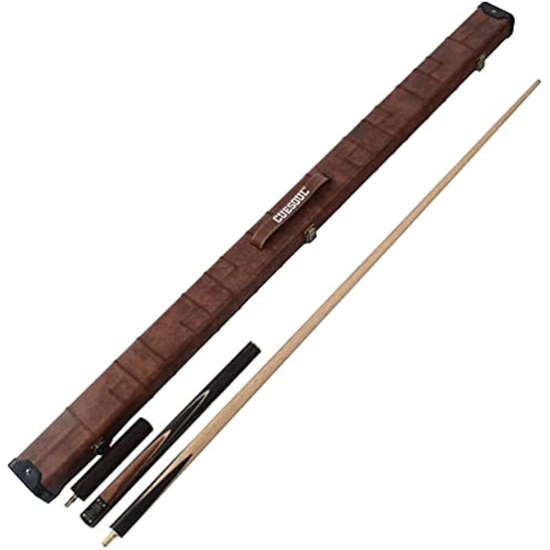 CUESOUL 57" 3/4 Jointed Rosewood Snooker Cue Set with Case | 9.5mm Tip