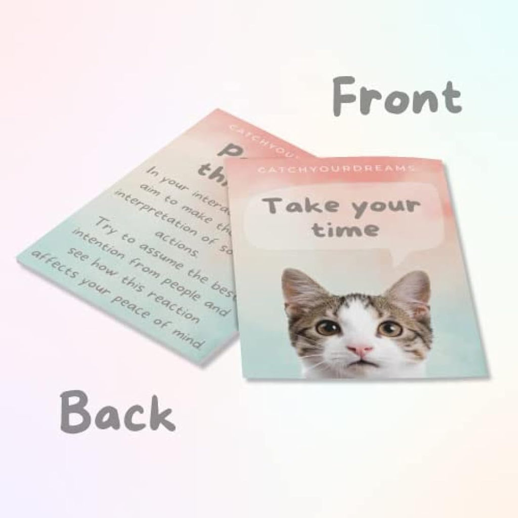 Jolof Store Cats Against Anxiety Cards | 50 CBT Affirmation Cards