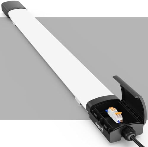 Amdelne 5FT LED Batten Light | 45W IP65 Waterproof Linkable Garage Lighting