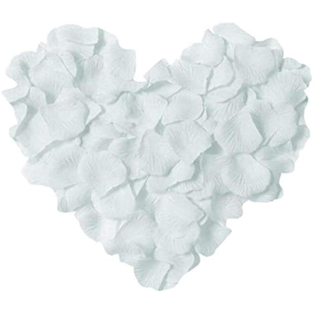 RuiChy 1000pcs White Silk Artificial Rose Petals for Wedding Decor