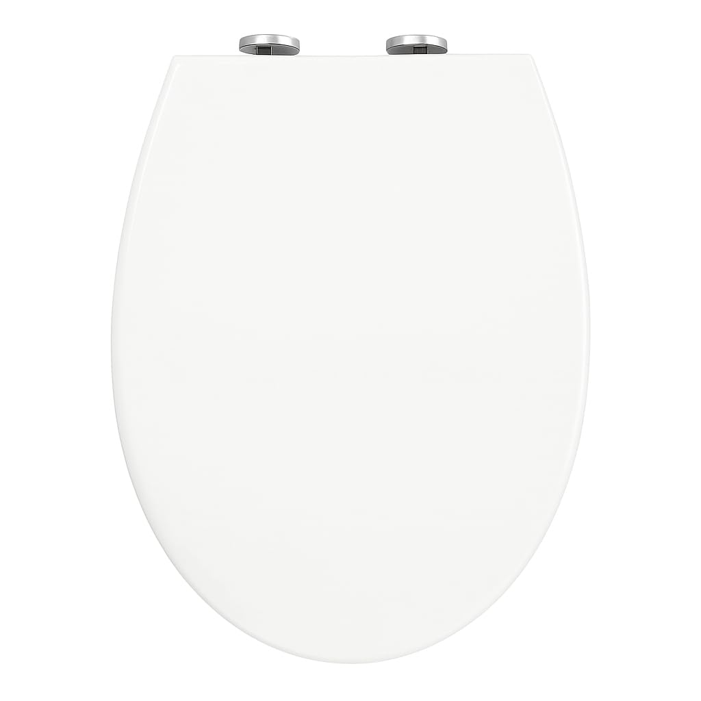 Mass Dynamic White Soft Close Toilet Seat | Quick Release Oval Star