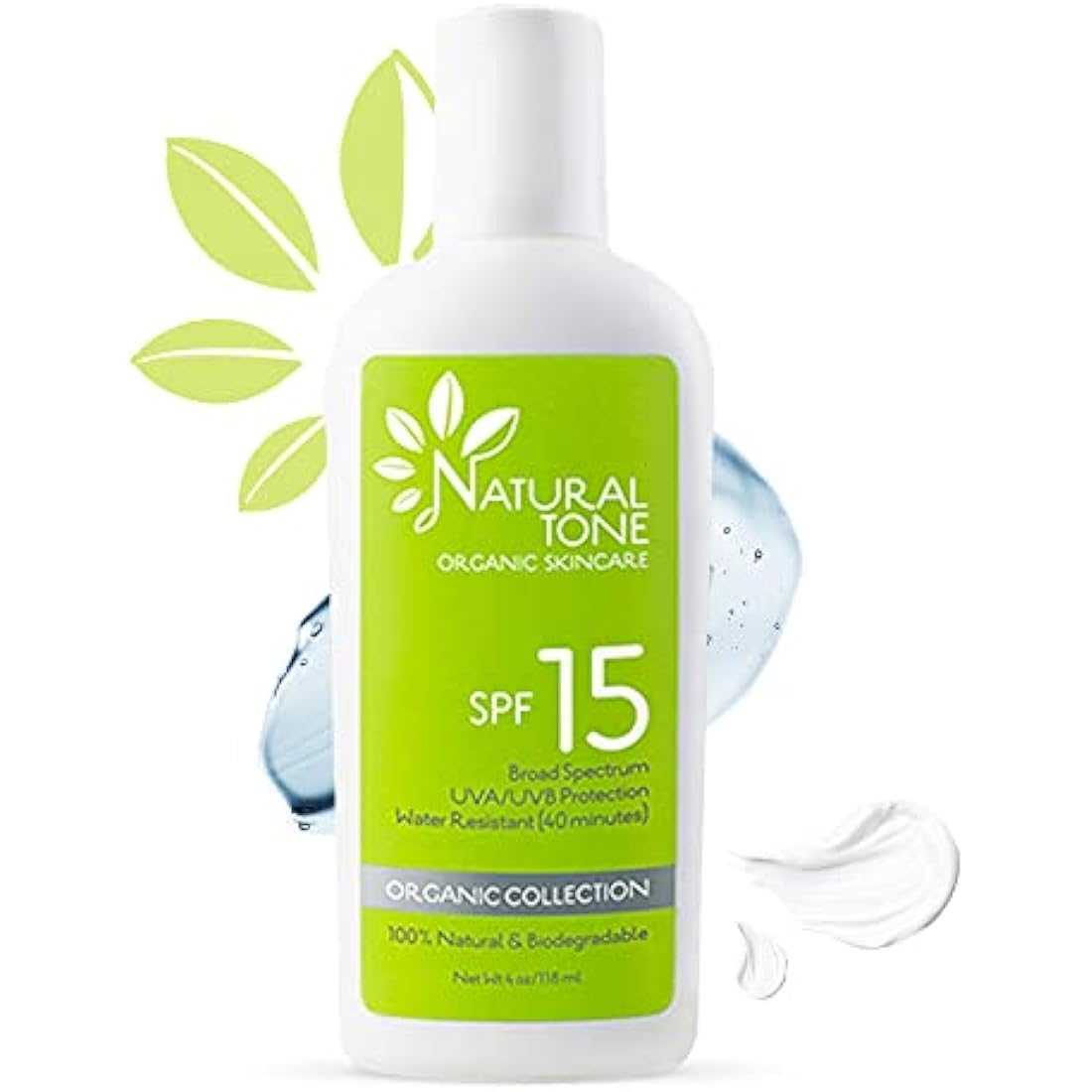 Natural Tone Organic Skincare SPF 15 Mineral Sunscreen – 118ml