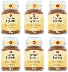 Douwe Egberts Pure Gold Medium Roast Instant Coffee - 95g (Pack of 6)