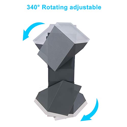 LASIDE Outdoor LED Wall Lights – Adjustable Anthracite Grey IP54 700LM