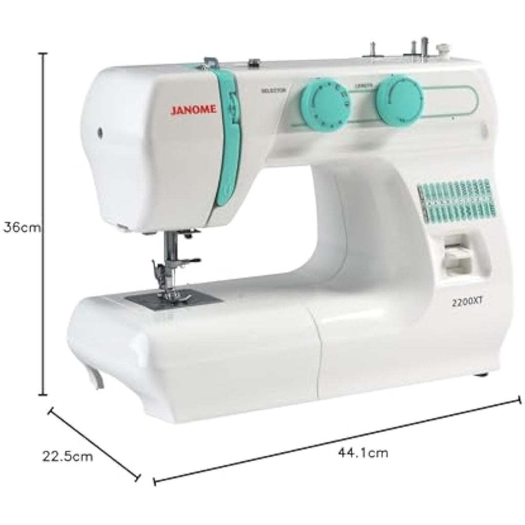Janome 2200XT Sewing Machine – 22 Stitches & Front Loading Bobbin