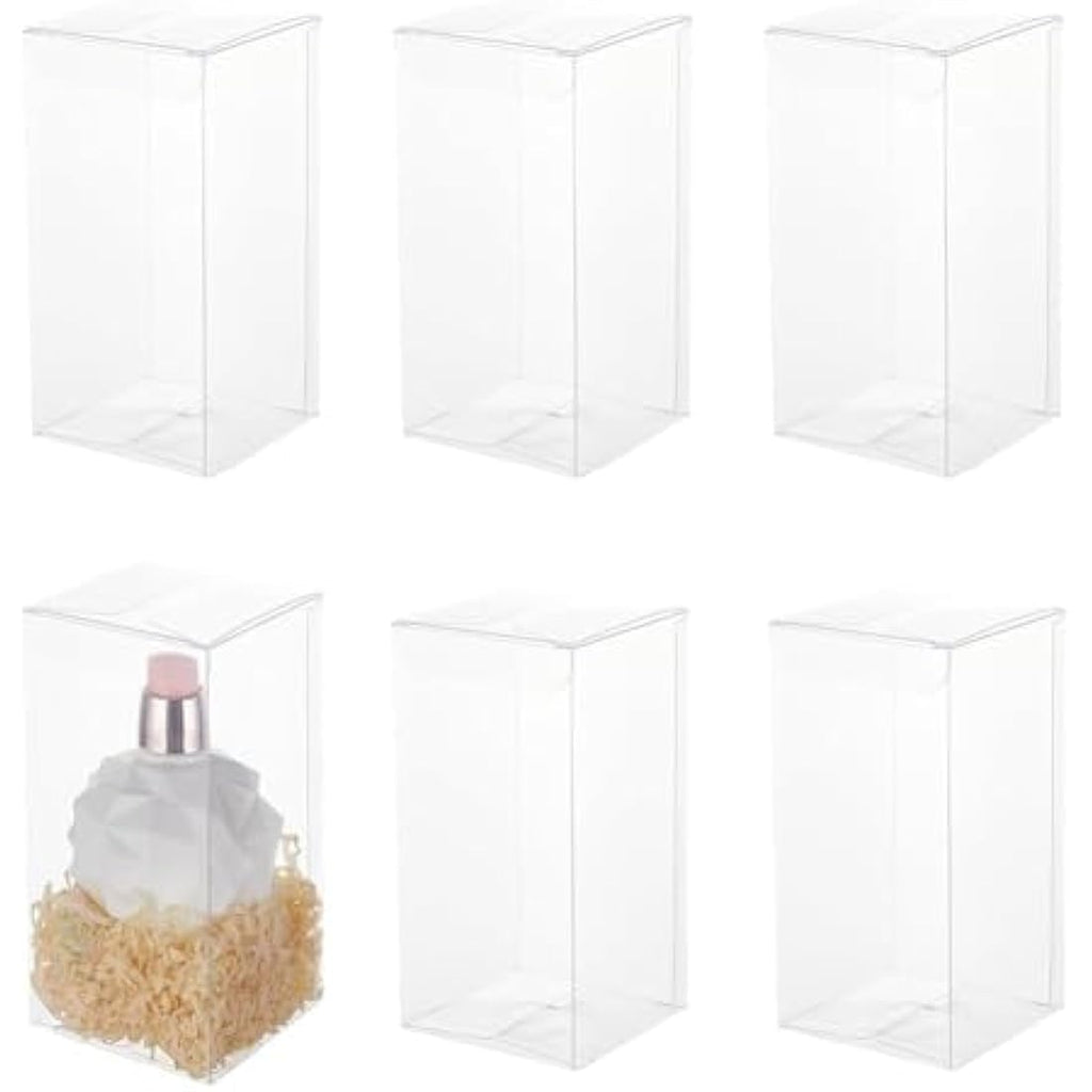 BENECREAT 20PCS Clear PVC Gift Boxes | 14x7x7cm Rectangle Wedding Favors