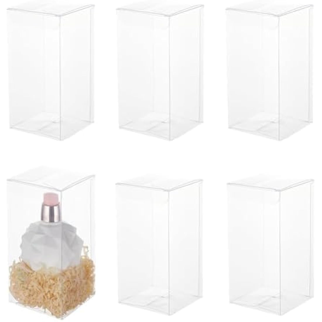 BENECREAT 20PCS Clear PVC Gift Boxes | 14x7x7cm Rectangle Wedding Favors