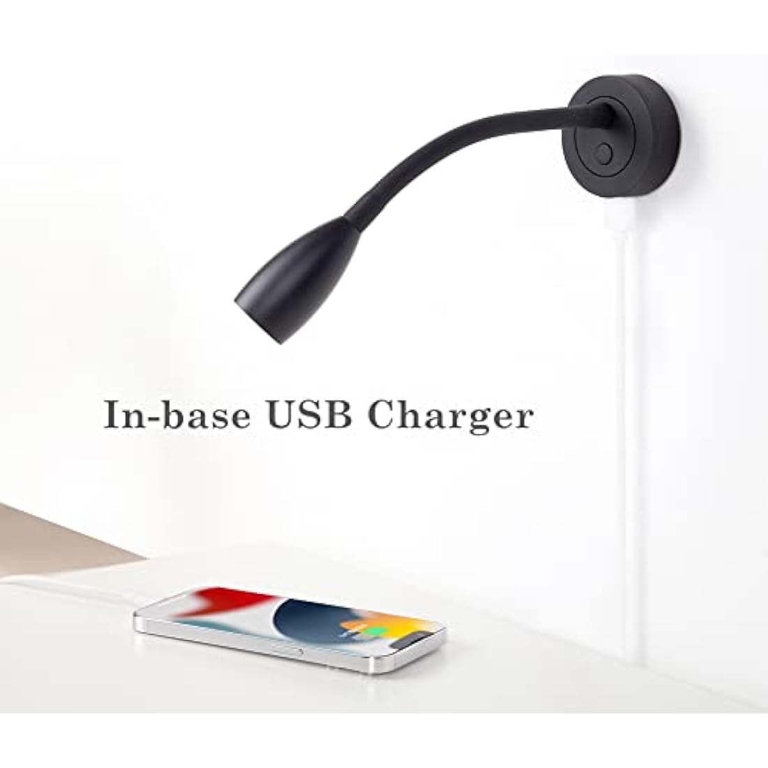 Obeaming 12V LED Dimmable Reading Light with USB & Gooseneck - 2 Pack